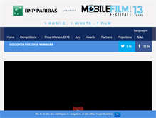 Tablet Screenshot of mobilefilmfestival.com